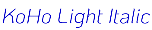 KoHo Light Italic font